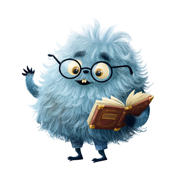 Fluffy Monster Professor Vinyl Car Decal Sticker – Waterproof & UV-Resistant 3.4133333333333336"