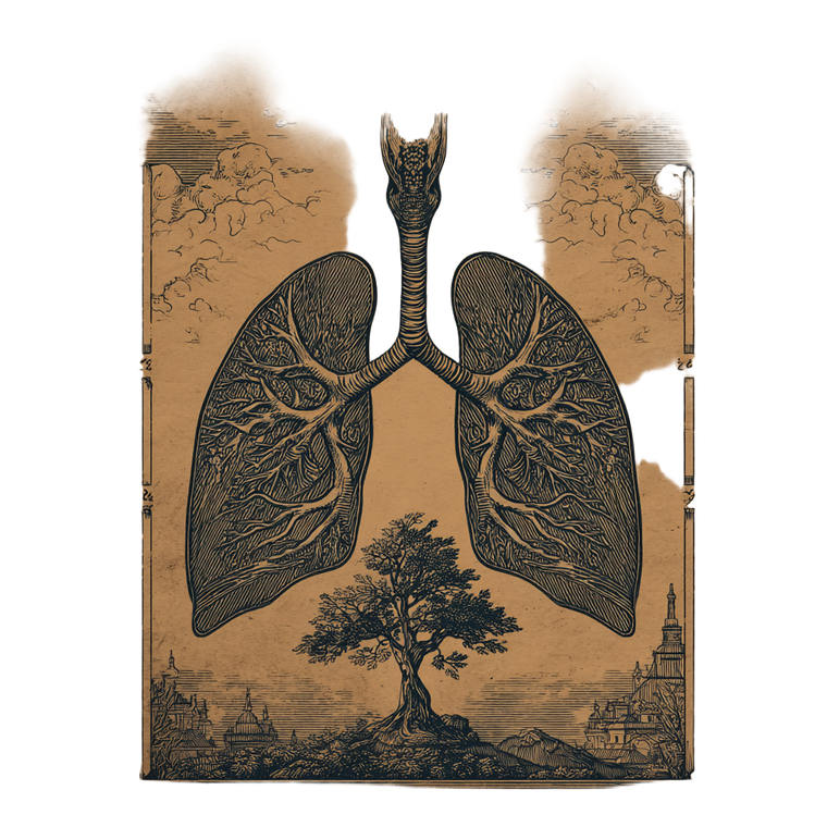 Vintage Lungs Illustration Vinyl Car Decal Sticker – Waterproof & UV-Resistant 6.826666666666667"