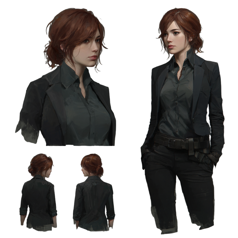 Sci-Fi Businesswoman V2 Vinyl Car Decal Sticker – Waterproof & UV-Resistant 6.826666666666667"