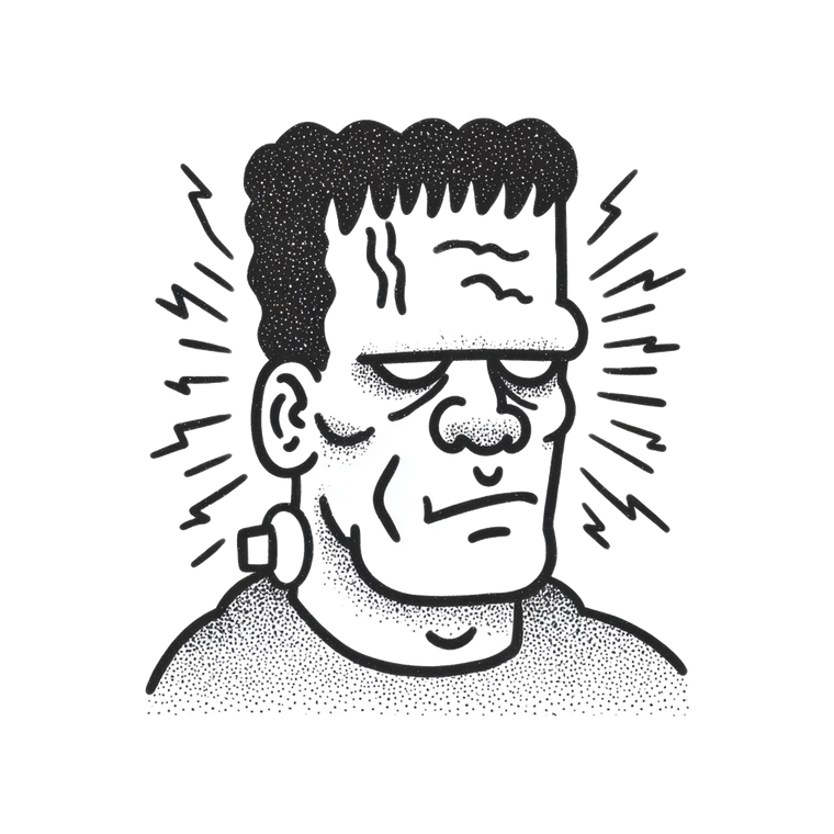 Frankenstein'S Monster V6 Vinyl Car Decal Sticker – Waterproof & UV-Resistant 6.826666666666667"