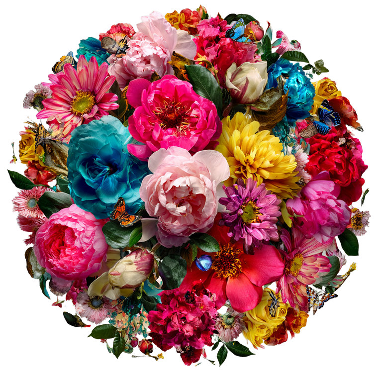 Vibrant Floral Arrangement Vinyl Car Decal Sticker – Waterproof & UV-Resistant 6.826666666666667"