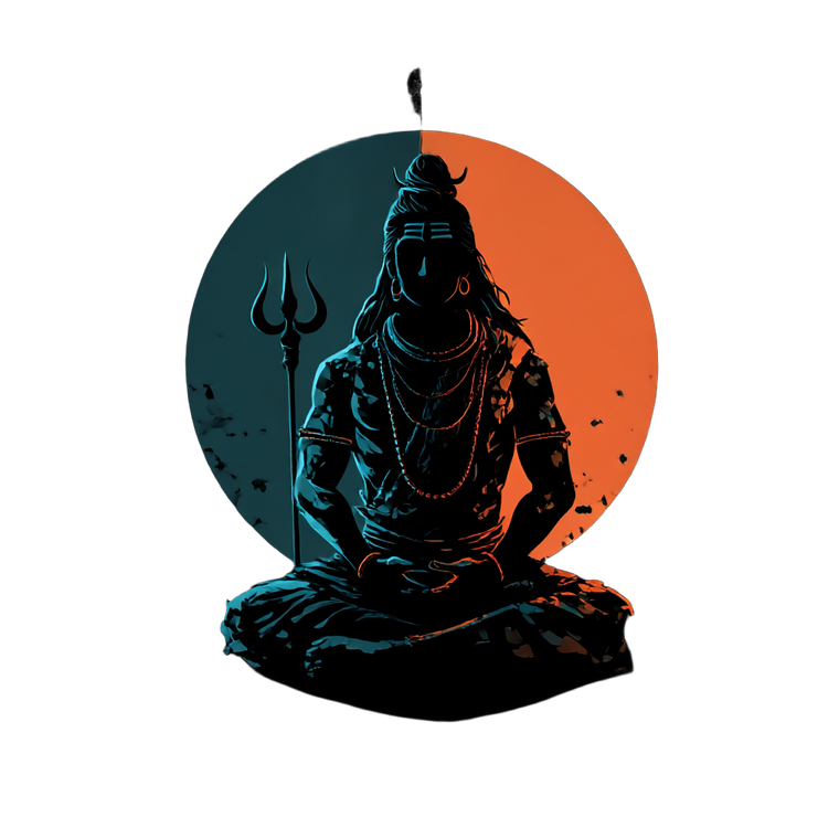 Meditating Lord Shiva V14 Vinyl Car Decal Sticker – Waterproof & UV-Resistant 6.826666666666667"