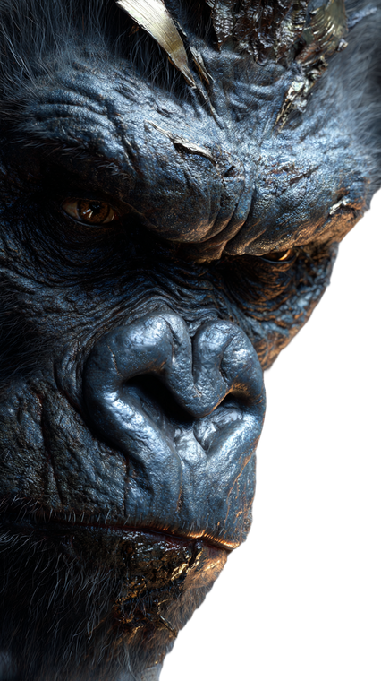 Roaring Gorilla Closeup Vinyl Car Decal Sticker – Waterproof & UV-Resistant 9.706666666666667"