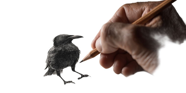 Hand Drawing Starling Vinyl Car Decal Sticker – Waterproof & UV-Resistant 5.12"