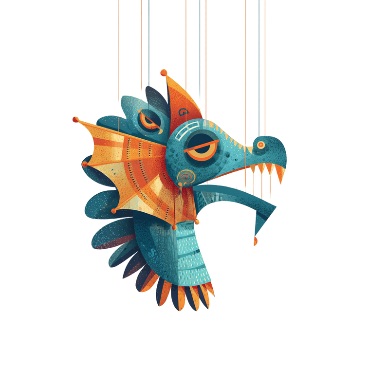 Puppet Dragon Logo Vinyl Car Decal Sticker – Waterproof & UV-Resistant 3.4133333333333336"