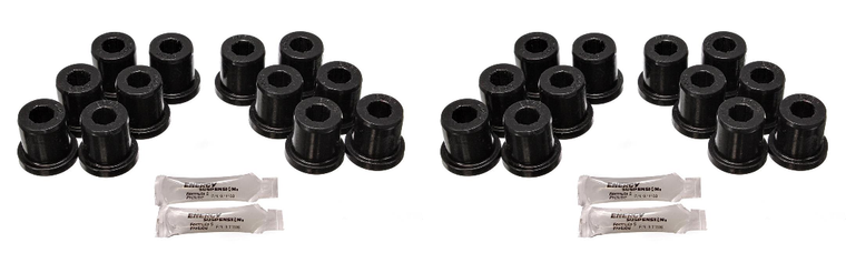 2x Enhance Your Toyota Land Cruiser | Hyper-Flex Leaf Spring Bushings | Black Polyurethane