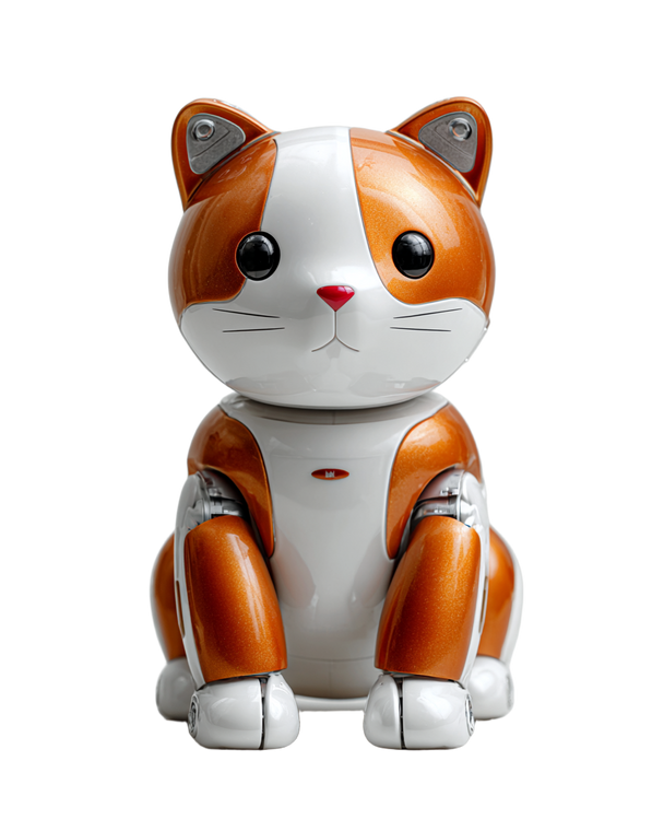 Robotic Cat Portrait Vinyl Car Decal Sticker – Waterproof & UV-Resistant 4.0"