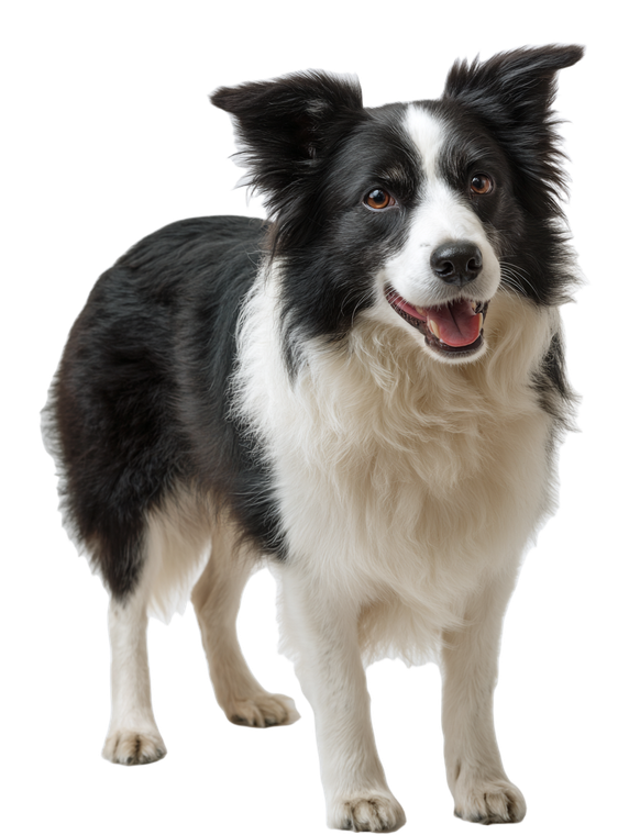 Smiling Border Collie V8 Vinyl Car Decal Sticker – Waterproof & UV-Resistant 8.213333333333333"