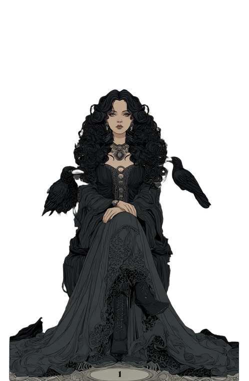 Gothic High Priestess V2 Vinyl Car Decal Sticker – Waterproof & UV-Resistant 4.4
