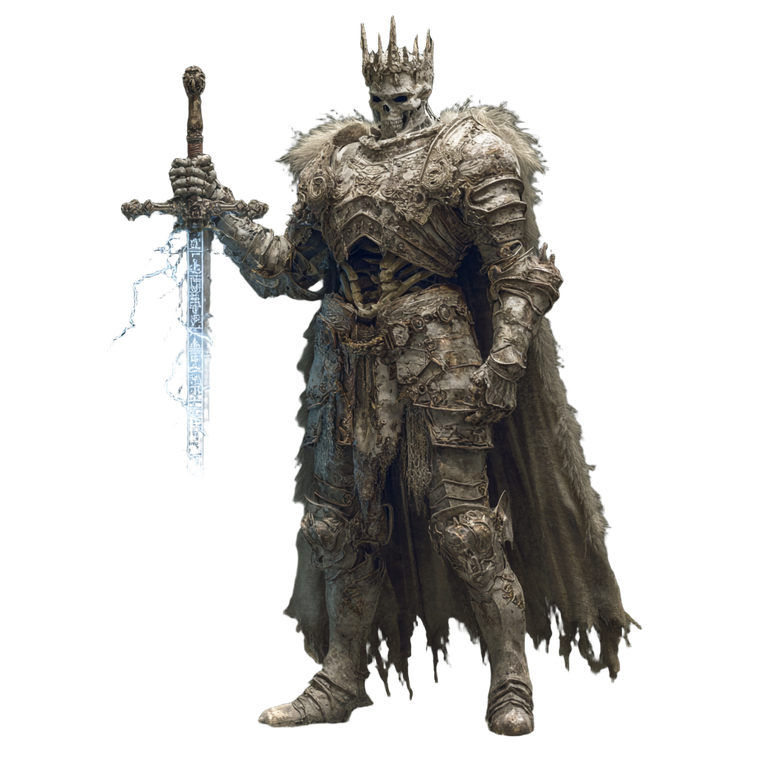 Skeletal Thunder King Vinyl Car Decal Sticker – Waterproof & UV-Resistant 3.4133333333333336"