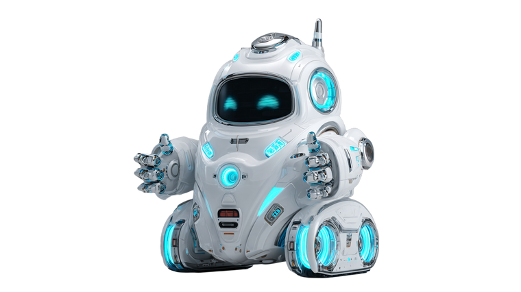 Futuristic Robotic Vacuum V2 Vinyl Car Decal Sticker – Waterproof & UV-Resistant 2.72"