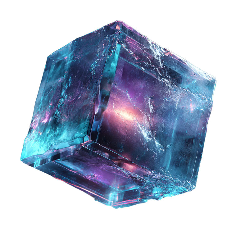 Futuristic Crystal Cube Vinyl Car Decal Sticker – Waterproof & UV-Resistant 6.826666666666667"
