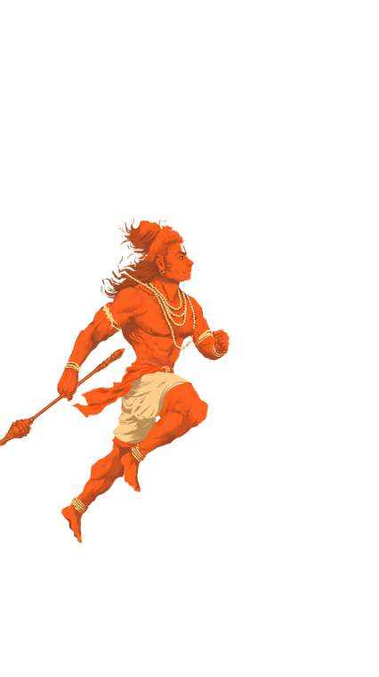 Ascending Lord Hanuman Vinyl Car Decal Sticker – Waterproof & UV-Resistant 9.706666666666667"