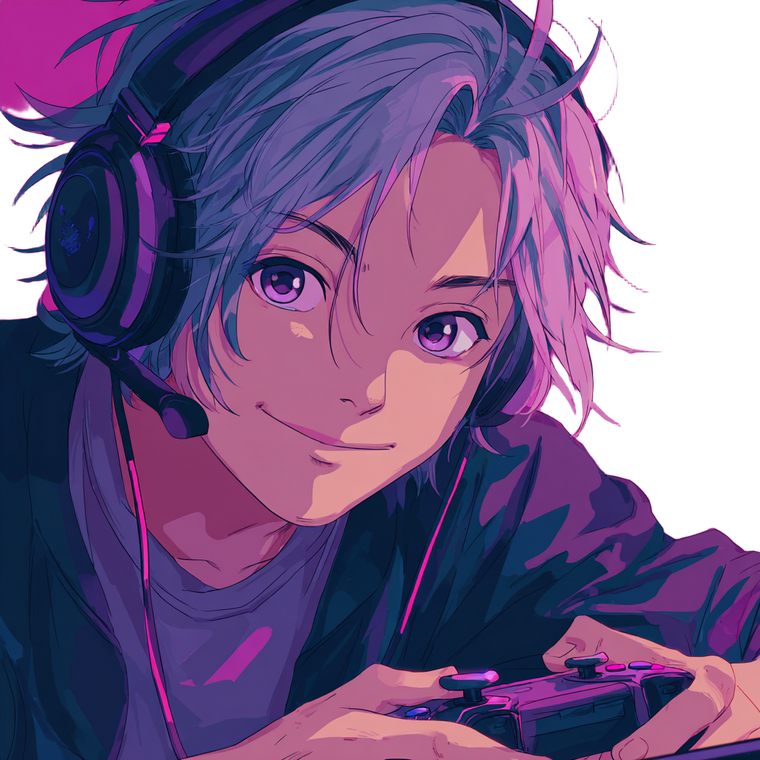 Anime Boy Gaming Vinyl Car Decal Sticker – Waterproof & UV-Resistant 3.4133333333333336"