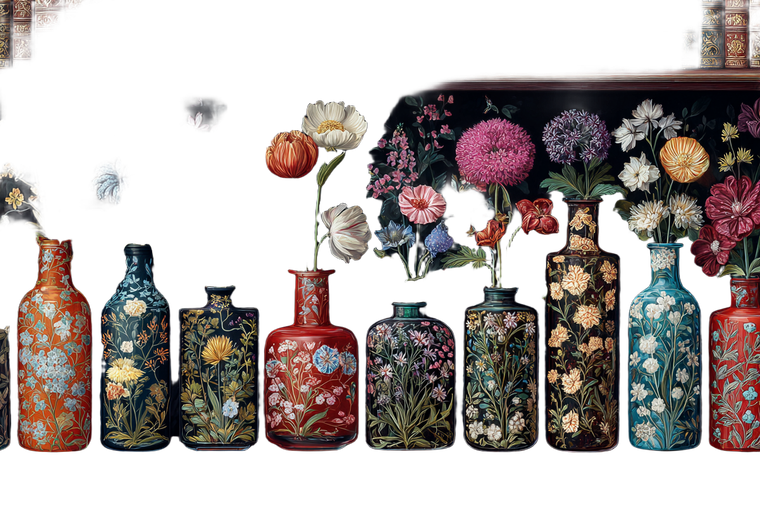 Floral Vase Arrangements V2 Vinyl Car Decal Sticker – Waterproof & UV-Resistant 2.986666666666667"