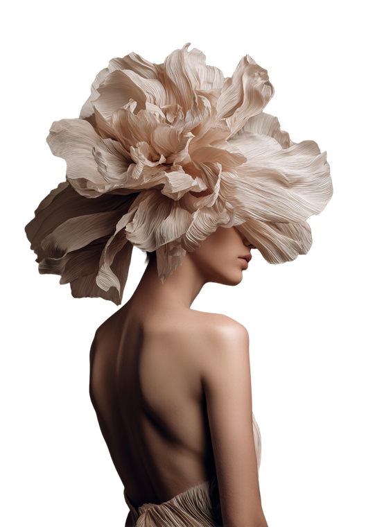Floral Back Portrait Vinyl Car Decal Sticker – Waterproof & UV-Resistant 8.746666666666666"
