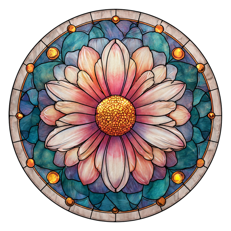 Vibrant Daisy Flower Vinyl Car Decal Sticker – Waterproof & UV-Resistant 6.826666666666667"