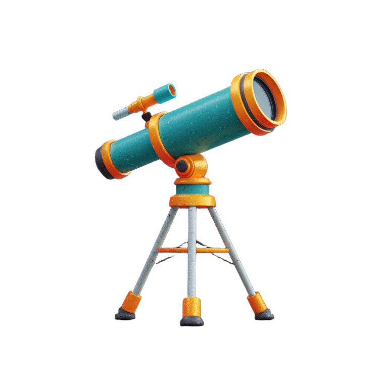 Cartoon Telescope Icon V2 Vinyl Car Decal Sticker – Waterproof & UV-Resistant 6.826666666666667"
