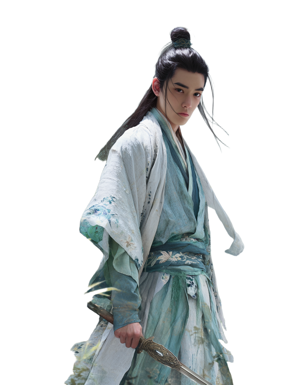 Anime Swordsman In Hanfu Vinyl Car Decal Sticker – Waterproof & UV-Resistant 4.1066666666666665"