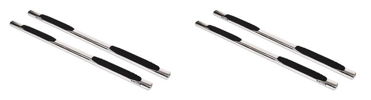 2x Go Rhino Polished Stainless Steel Nerf Bar Component | OE Style Sidesteps with Lifetime Warranty