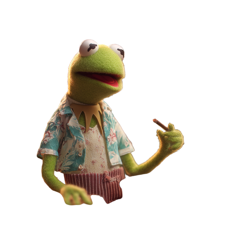 Kermit On Bbq Vinyl Car Decal Sticker – Waterproof & UV-Resistant 3.4133333333333336"