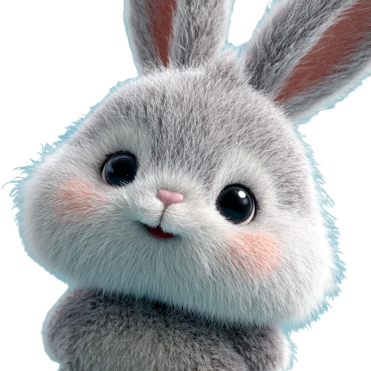 Cute Bunny V10 Vinyl Car Decal Sticker – Waterproof & UV-Resistant 6.826666666666667"