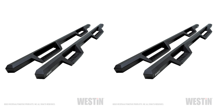 2x Upgrade your Chevy & GMC | Westin Nerf bar | HDX 3 Inch Square Straight | Black Powder Coated | Easy Bolt-On