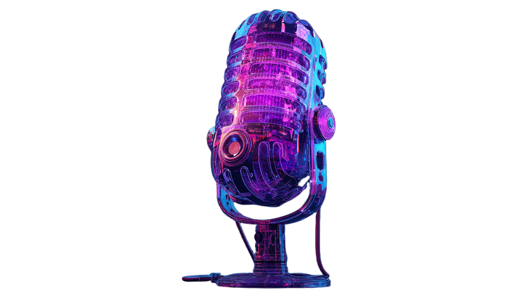 Purple Vintage Microphone Vinyl Car Decal Sticker – Waterproof & UV-Resistant 5.4