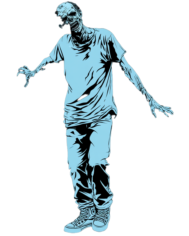 Zombie Walking Silly Vinyl Car Decal Sticker – Waterproof & UV-Resistant 4.0"