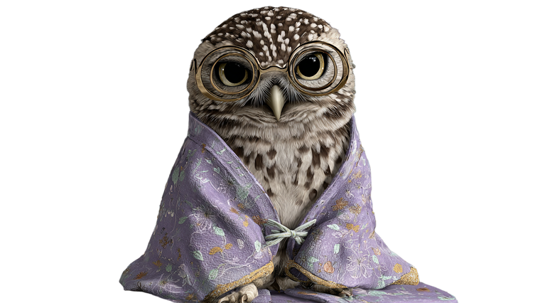 Magical Owl Librarian Vinyl Car Decal Sticker – Waterproof & UV-Resistant 2.72"