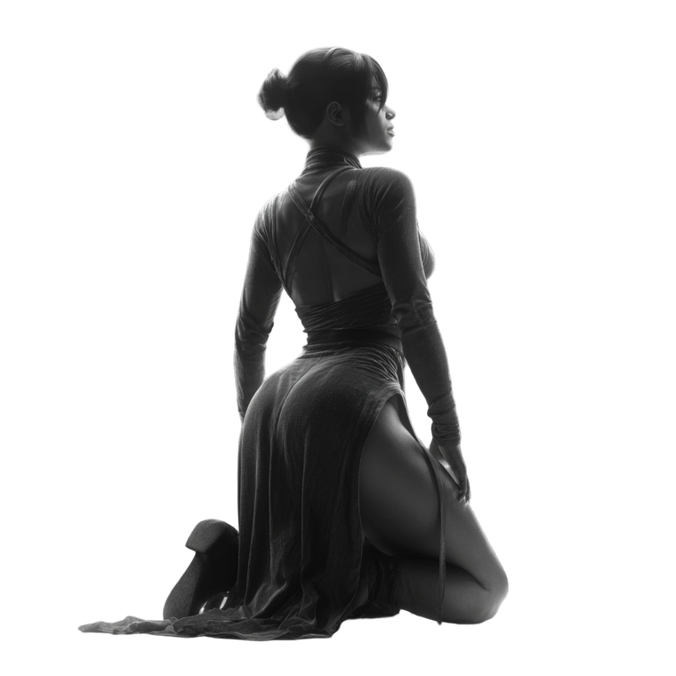 Kneeling Warrior Woman Vinyl Car Decal Sticker – Waterproof & UV-Resistant 3.4133333333333336"