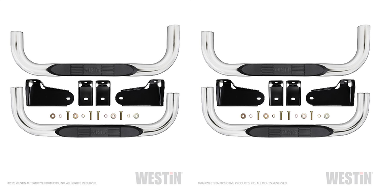 2x Upgrade Your Ride with Westin Nerf Bar | E-Series | Polished 304 Stainless Steel