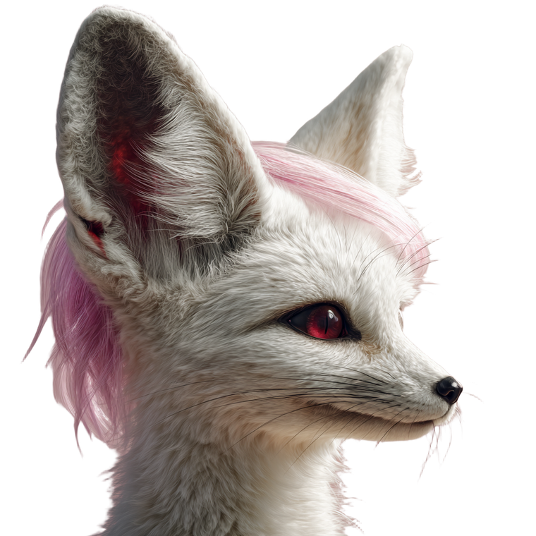 Anthropomorphic Fennec Fox Vinyl Car Decal Sticker – Waterproof & UV-Resistant 3.4133333333333336"