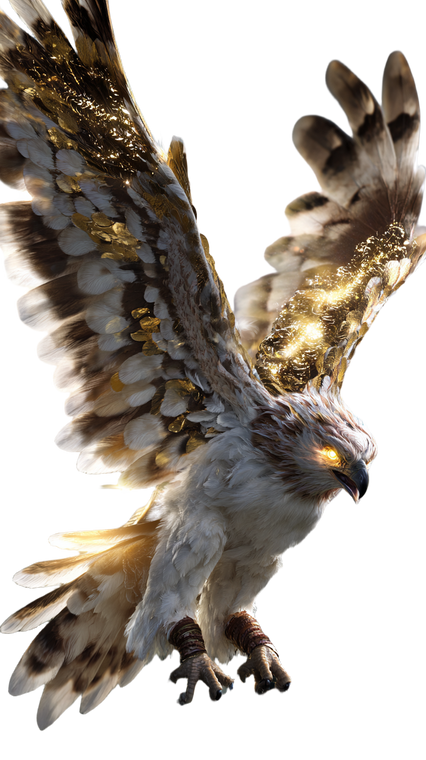Divine Golden Eagle V2 Vinyl Car Decal Sticker – Waterproof & UV-Resistant 9.706666666666667"
