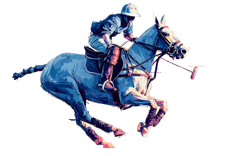 Polo Player Galloping Vinyl Car Decal Sticker – Waterproof & UV-Resistant 5.97333333333333
