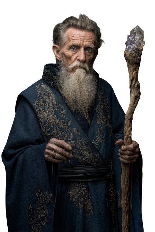 Elderly Wizard Portrait V2 Vinyl Car Decal Sticker – Waterproof & UV-Resistant 4.4