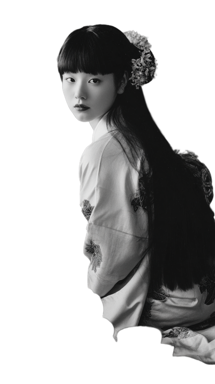Vintage Japanese Woman V5 Vinyl Car Decal Sticker – Waterproof & UV-Resistant 4.8533333333333335"