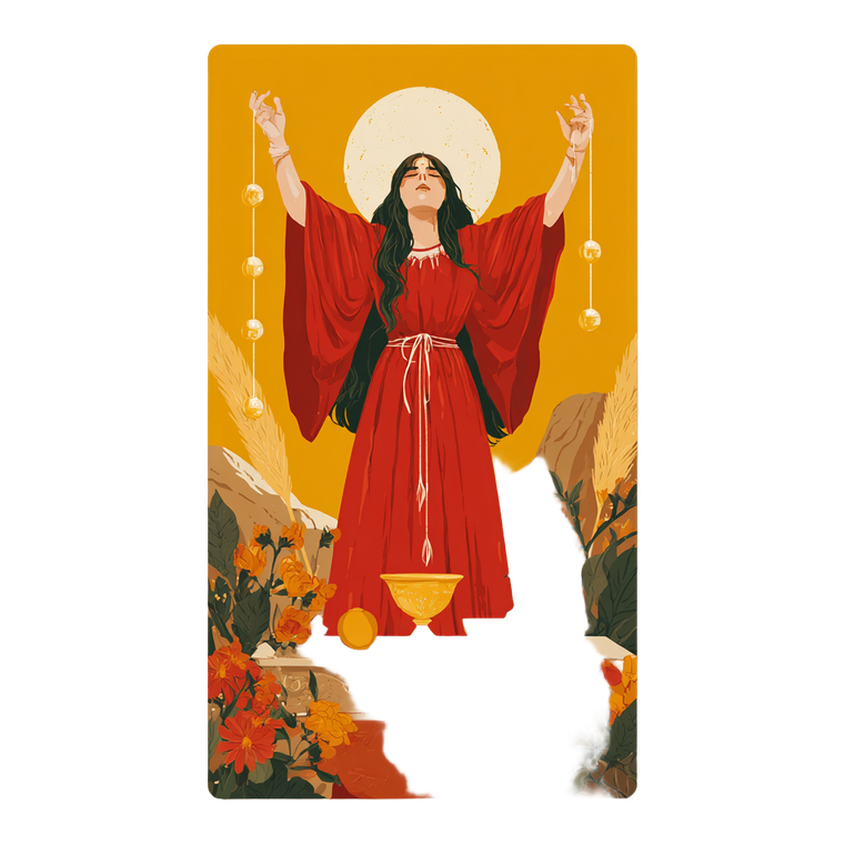 High Priestess Tarot V9 Vinyl Car Decal Sticker – Waterproof & UV-Resistant 3.4133333333333336"