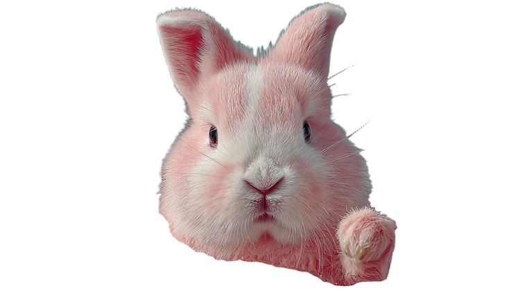 Pink Rabbit Swimming Vinyl Car Decal Sticker – Waterproof & UV-Resistant 5.4