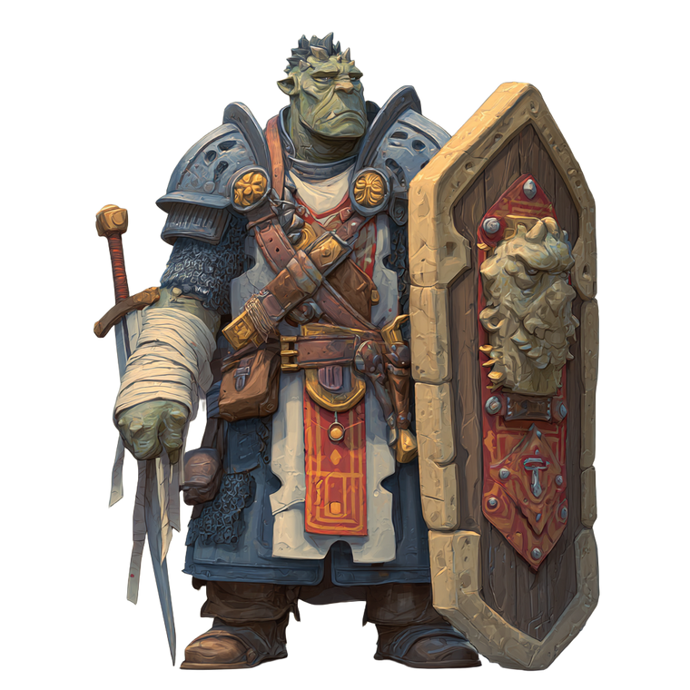 Depressed Orc Knight Vinyl Car Decal Sticker – Waterproof & UV-Resistant 3.4133333333333336"