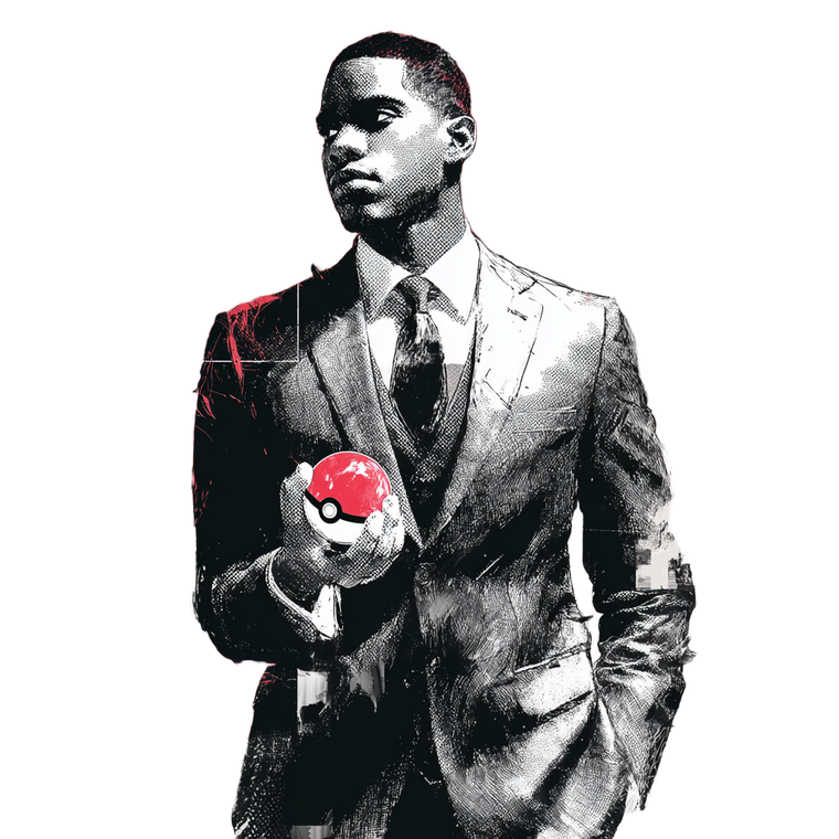 Man With Pokeball Vinyl Car Decal Sticker – Waterproof & UV-Resistant 3.4133333333333336"