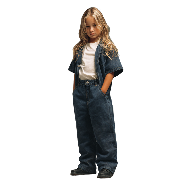 Girl In Jumpsuit Vinyl Car Decal Sticker – Waterproof & UV-Resistant 3.4133333333333336"