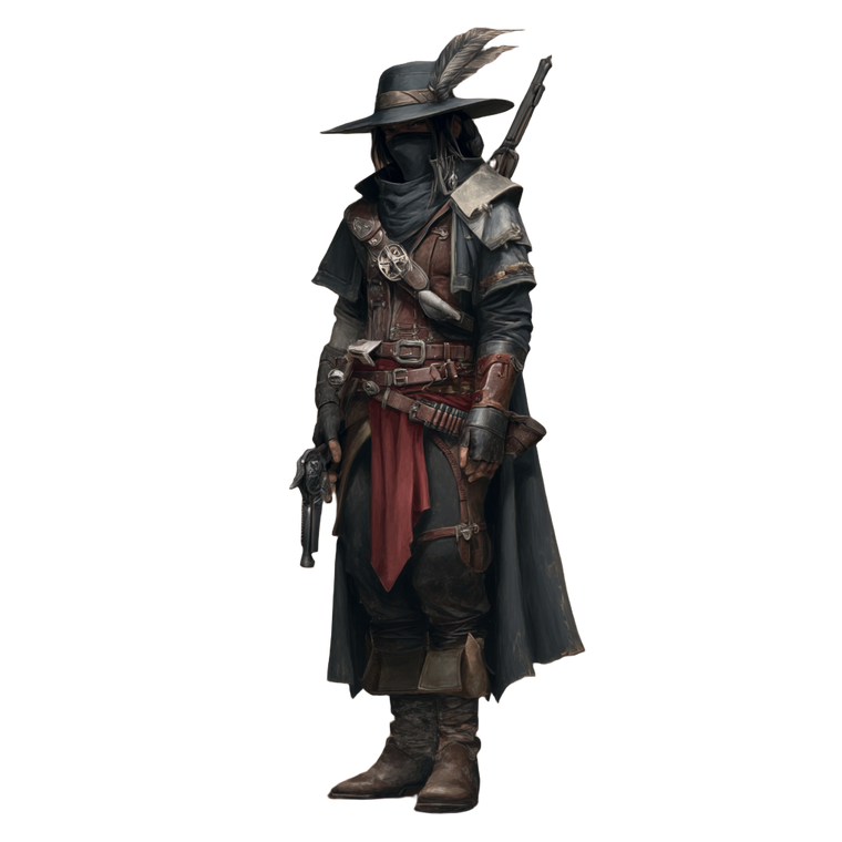 Fantasy Bandit Illustration Vinyl Car Decal Sticker – Waterproof & UV-Resistant 3.4133333333333336"