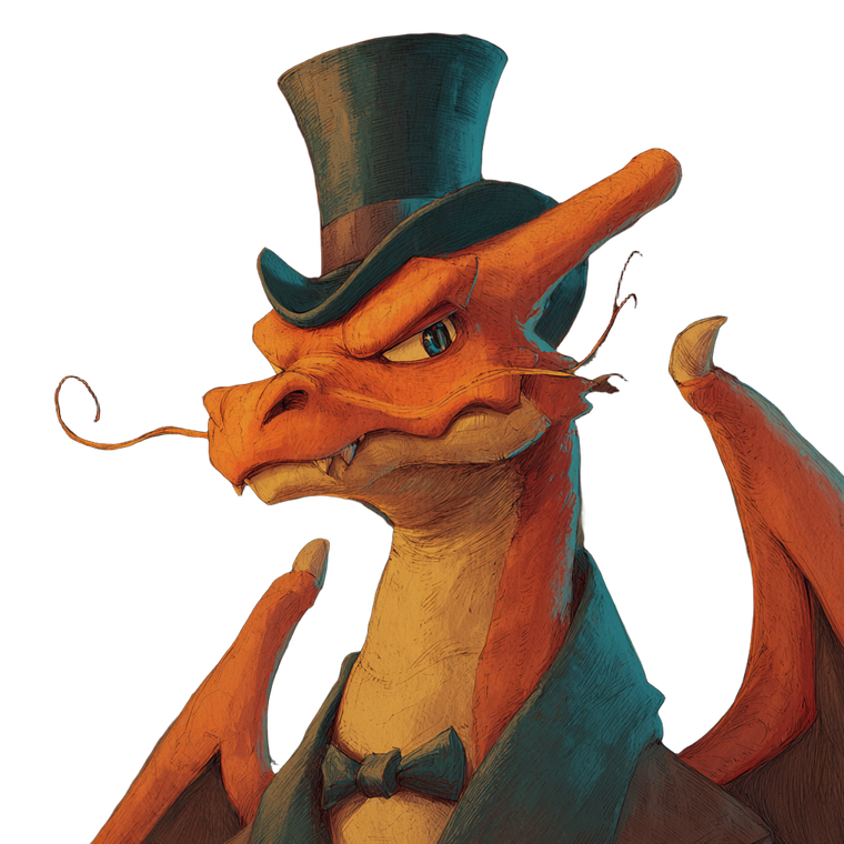 Charizard Top Hat Vinyl Car Decal Sticker – Waterproof & UV-Resistant 3.4133333333333336"