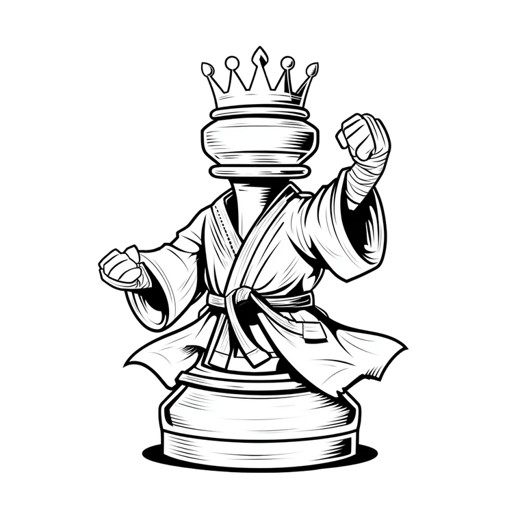 Martial Arts Chess Queen Vinyl Car Decal Sticker – Waterproof & UV-Resistant 3.4133333333333336"
