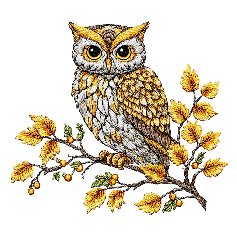 Owl On Branch V8 Vinyl Car Decal Sticker – Waterproof & UV-Resistant 3.4133333333333336"