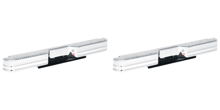 2x Upgrade your vehicle with Westin Automotive Chrome Plated Bumper | One-Piece DiamondStep Design | Adds Style & Durability