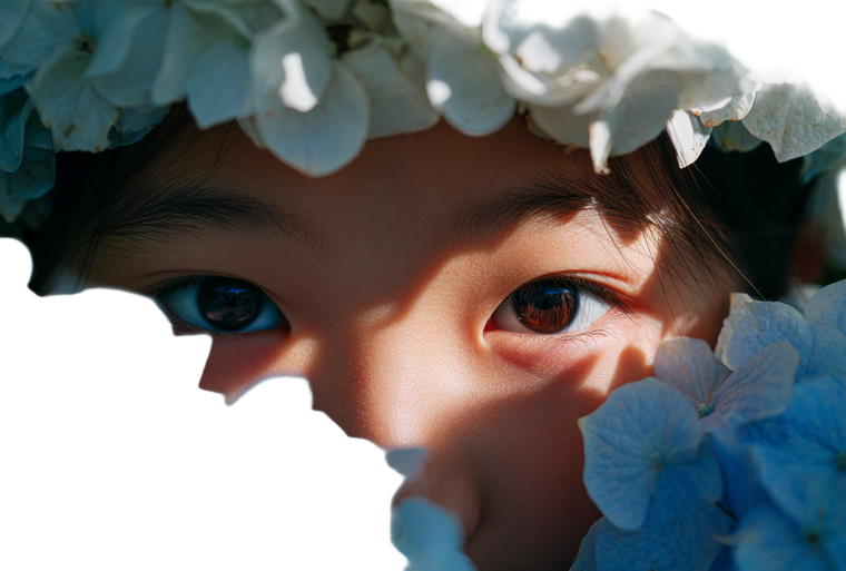 Girl With Hydrangeas V2 Vinyl Car Decal Sticker – Waterproof & UV-Resistant 2.986666666666667"