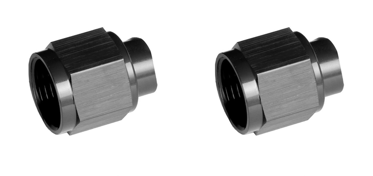 2x Redhorse Performance -8 AN Threaded Cap | 929 Series Black Anodized Aluminum Fitting Plug/Cap