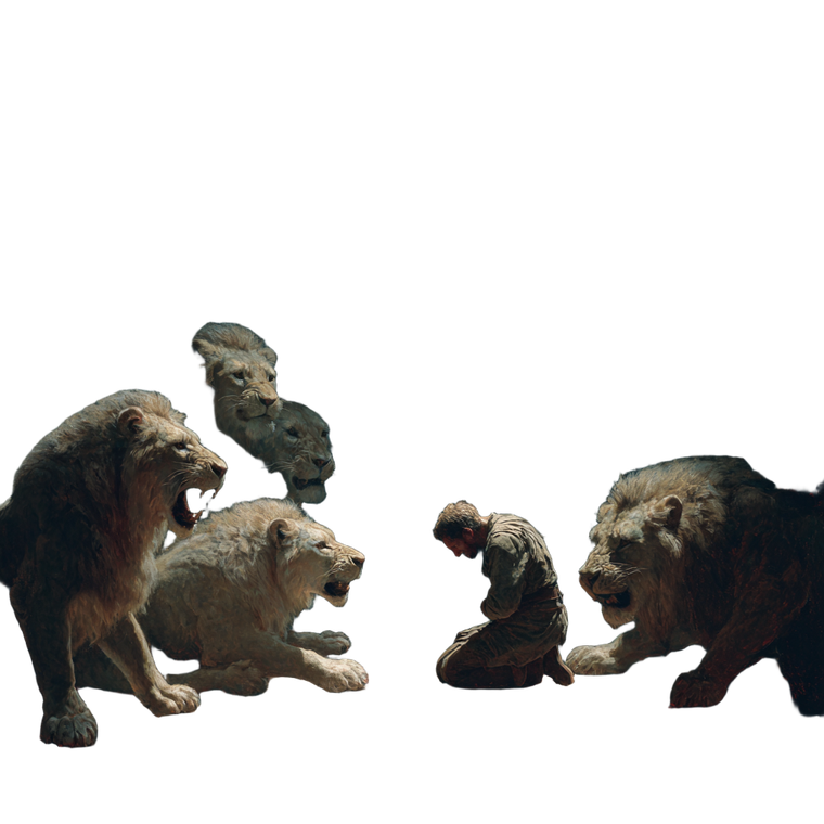 Daniel In Lions' Den V6 Vinyl Car Decal Sticker – Waterproof & UV-Resistant 6.826666666666667"
